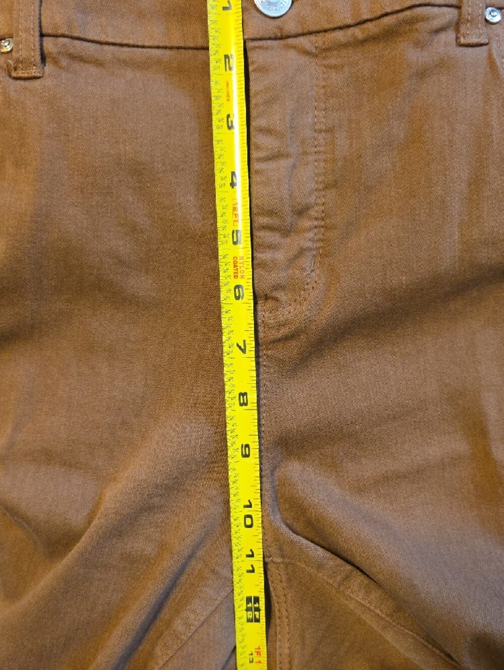 Chico's So Slimming Girlfriend Ankle Women's Straight Leg Jeans in Warm Brown - Picture 8 of 10